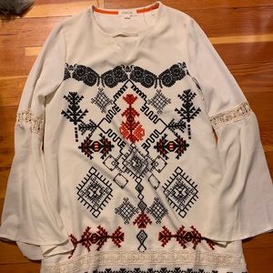 Long bell sleeve dress